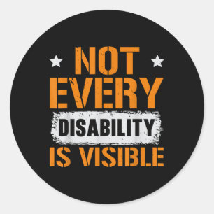 Niet elke handicap is zichtbaar gehandicaptenbewus ronde sticker