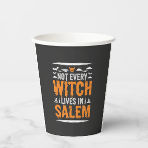Niet elke heks woont in Salem Halloween Heksenjurk Papieren Bekers