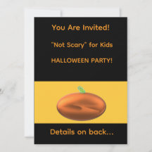 "Niet eng" voor kinderen HALLOWEEEN FEestje Uitnod