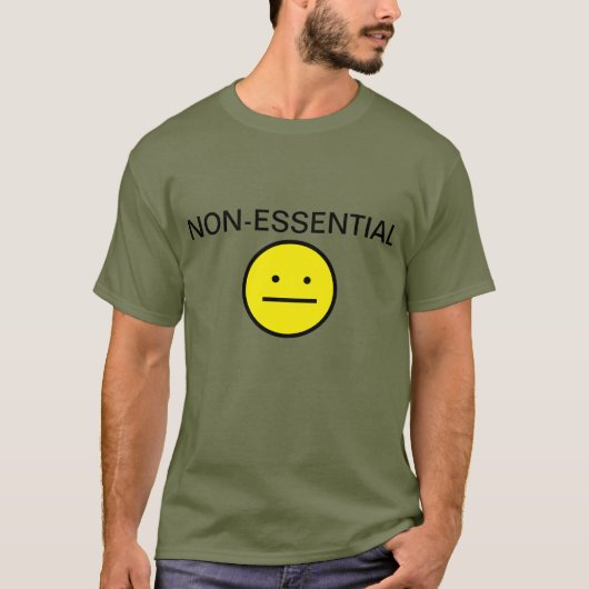 Niet-essentiële arbeider T-shirt (Voorkant)