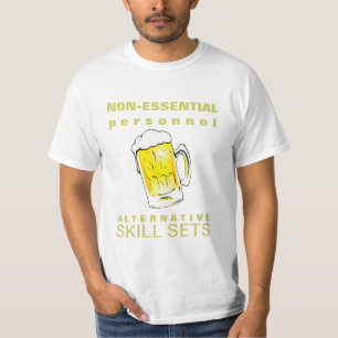 Niet-essentiële personeelsbeer Drink de Reeksen v T-shirt