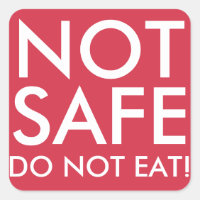 NIET ETEN Niet veilig voedsel stickers voor allerg