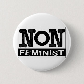 Niet-feministische logo badge ronde button 5,7 cm