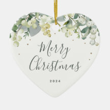 Niet-foto aangepaste sneeuwbes Kerstmis Hartvormig