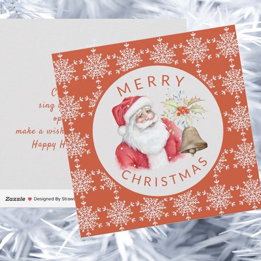 Niet-foto kerstkerstman feestdagenkaart