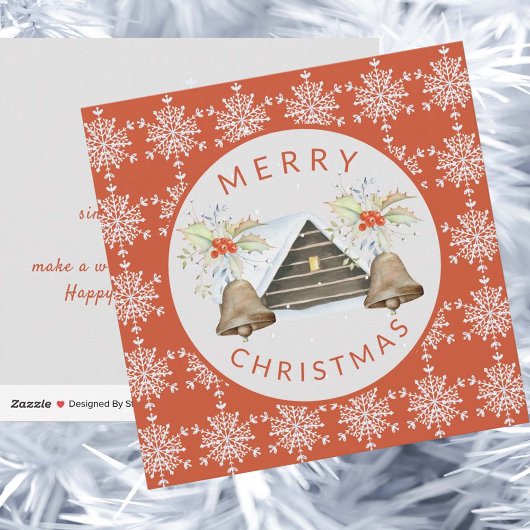 Niet-fototraditioneel  kerstfeest feestdagenkaart