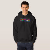 Niet Fungibele Menselijke LGBT Vlag Gay Pride Maan Hoodie (Voorkant volledig)