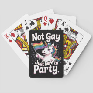 Niet gay hier alleen om LGBTQ Gay Pride Ally te fe Pokerkaarten