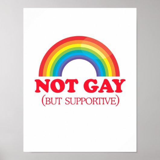 NIET GAY, maar ondersteunend Poster (Voorkant)