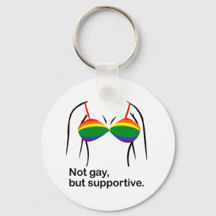 NIET GAY MAAR SUPPORTIVE BRA -.png Sleutelhanger