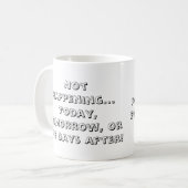 Niet gebeurt koffiemok (Voorkant links)