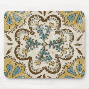 Niet-gebluste batik Square II Muismat