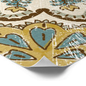 Niet-gebluste batik Square II Poster (Hoek)