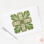 Niet-gebluste palmmotif I Vierkante Sticker (Envelop)