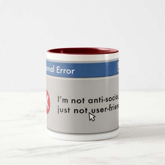 Niet gebruikersvriendelijke mok (Center)