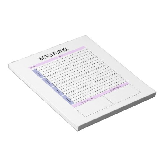 Niet gedateerd wekelijks te doen lijst Notitieblok (Schuin)