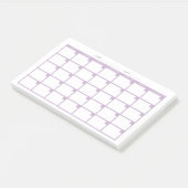 Niet gedateerde Sticky Note Calendar - Licht Paars (Schuin)