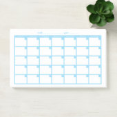 Niet-gedateerde Sticky Note Calendar - Lichtblauw (Kantoor)