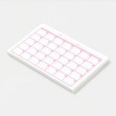 Niet-gedateerde Sticky Note Calendar - Roze (Schuin)