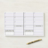 Niet-gedateerde week 2 per pagina post-it® notes (Op bureau)