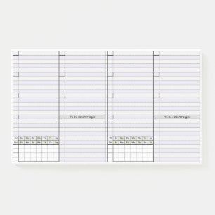 Niet-gedateerde week 2 per pagina post-it® notes