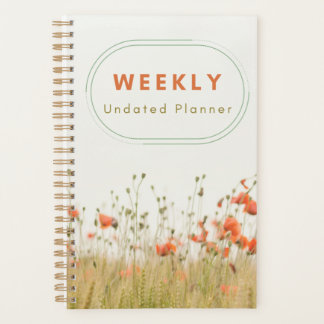 Niet-gedateerde wekelijkse planning planner