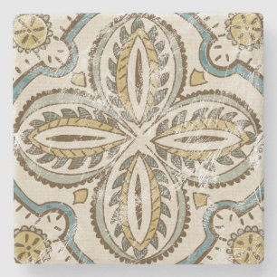 Niet-geëmailleerd batik Square III Stenen Onderzetter