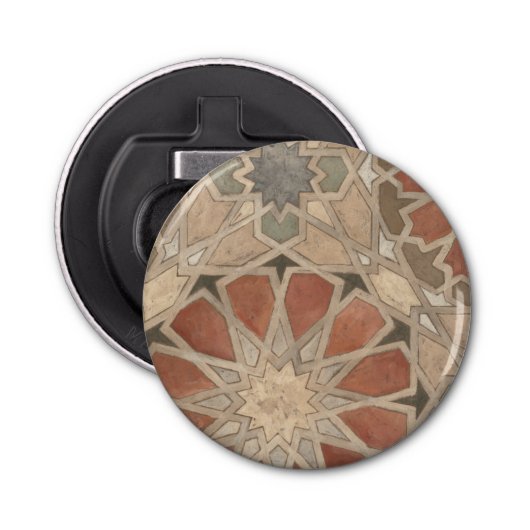 Niet-geëmailleerd Marrakesh Design I Button Flesopener (Voorkant)