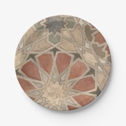 Niet-geëmailleerd Marrakesh Design I Papieren Bordje (Voorkant)