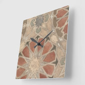 Niet-geëmailleerd Marrakesh Design I Vierkante Klok (Hoek)