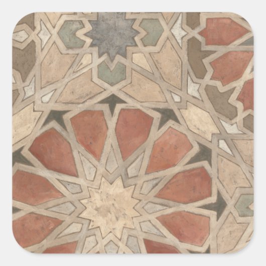 Niet-geëmailleerd Marrakesh Design I Vierkante Sticker (Voorkant)