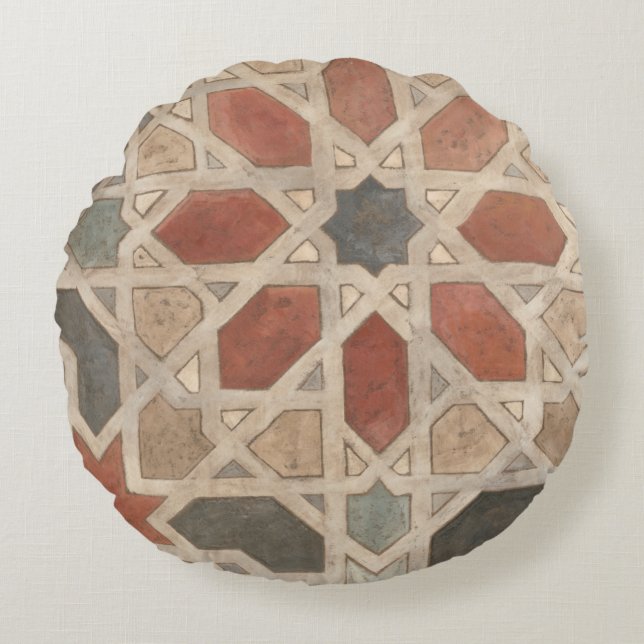 Niet-geëmailleerd Marrakesh Design II Rond Kussen (Voorkant)
