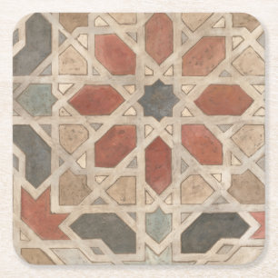 Niet-geëmailleerd Marrakesh Design II Vierkante Kartonnen Onderzetter