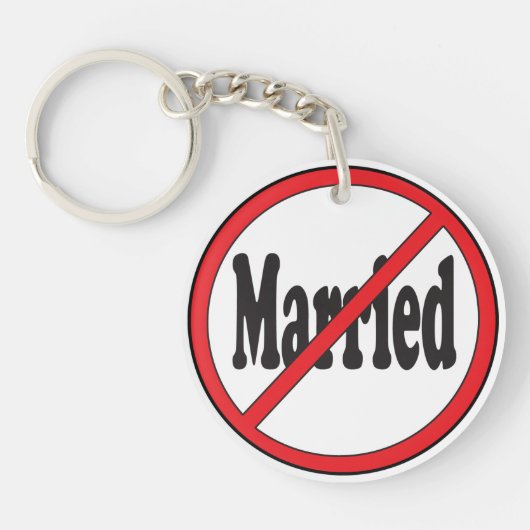 Niet gehuwd sleutelhanger (Voorkant)