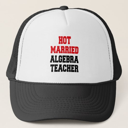 Niet-gehuwde algebra-leraar trucker pet (Voorkant)