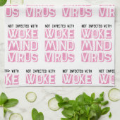 Niet geïnfecteerd met Woke Mind Virus Pattern Aang Theedoek (Gevouwen)