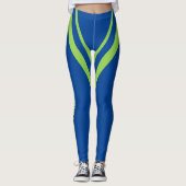 Niet geïnteresseerd. Groene tekstwig Leggings (Voorkant)