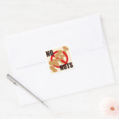 Niet gek vierkante sticker (Envelop)