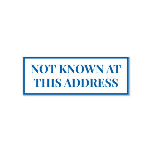 Niet gekend op dit adres  zelfinktende stempel