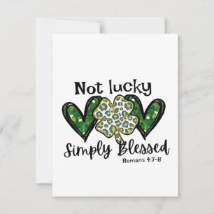 Niet gelukkig, gewoon gezegend Lucky Charm St Patr Feestdagenkaart