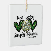 Niet gelukkig, gewoon gezegend Lucky Charm St Patr Keramisch Ornament (Rechts)