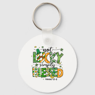 Niet gelukkig Gezegend St Patricks Day Faith Chr Sleutelhanger