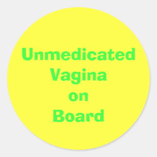Niet-gemedicineerde vaginabord ronde sticker