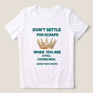 NIET GENOEGEN NEMEN MET MINDER Dames gouden koning Tri-Blend Shirt