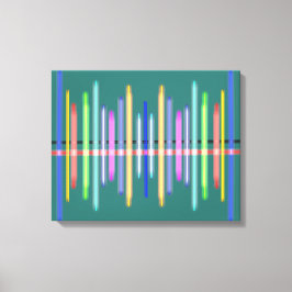 Niet-gerichte gekleurde verticale lijnen canvas afdruk
