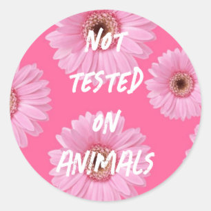 Niet getest op dieren ronde sticker