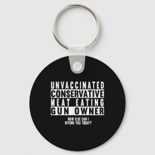 Niet-gevaccineerd conservatief Pistool eigenaar Sleutelhanger