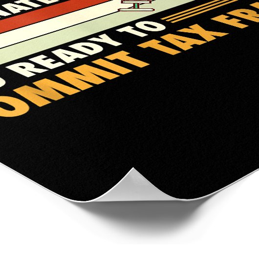 Niet gevaccineerd en klaar om belastingfraude te p poster (Hoek)