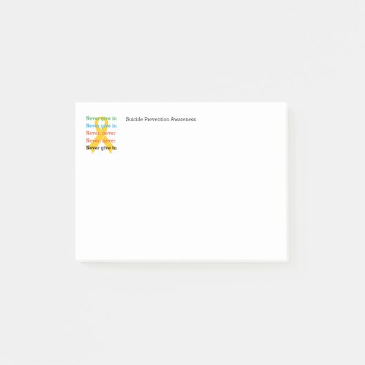 NIET GEVEN | Churchill | Zelfmoordpreventie 4x3 Post-it® Notes (Voorkant)