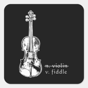 Niet-gewelddadige, landelijke muziekcadeautjes vierkante sticker